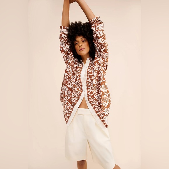 Anthropologie Tops - Anthropologie‎ Long Sleeve Poplin Buttondown